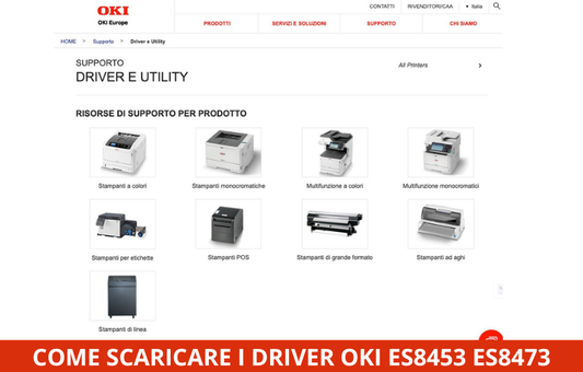 scaricare i driver OKI ES8453 e ES8473