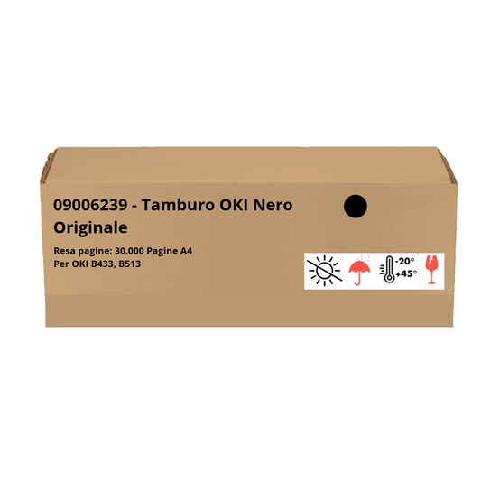 Tamburo OKI 09006239 Nero per B433, B513 - Originale da 30.000 Pagine A4