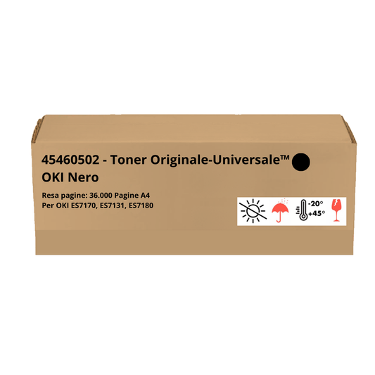 Toner OKI 45460502 Nero per ES7170, ES7131, ES7180 - Originale-Universale™ da 36.000 Pagine A4
