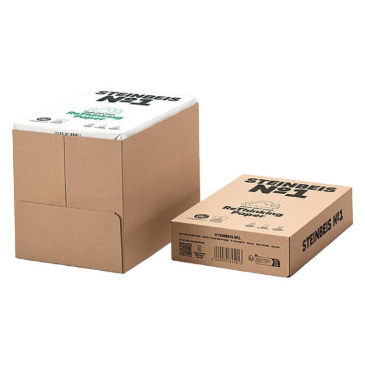 Carta riciclata naturale al 100% senza legno - formato  A4 - 80 grammi – Marca Steinbeis – risma da 500 fogli