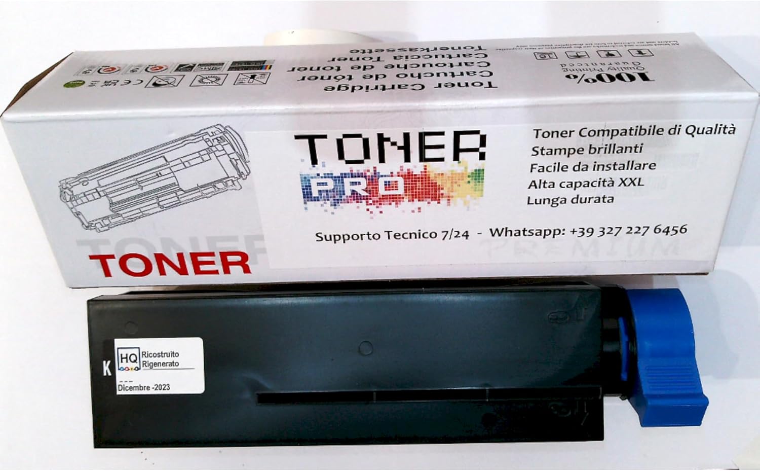 Toner OKI ES4132 ES5112 ES4192 ES5162 - Nero - Compatibile - 45807116 da 12.000 Pagine A4 - Made in Italy