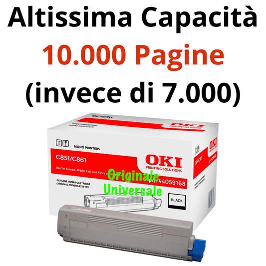 OKI Original-Universal™ Toner for MC851 MC861 7,000 A4 Pages - Black - 44059168