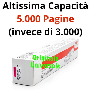 Toner OKI Originale-Universale™ per C332 MC363 da 5.000 Pagine A4 - Magenta -  Sostituisce 46508714 e 46508710