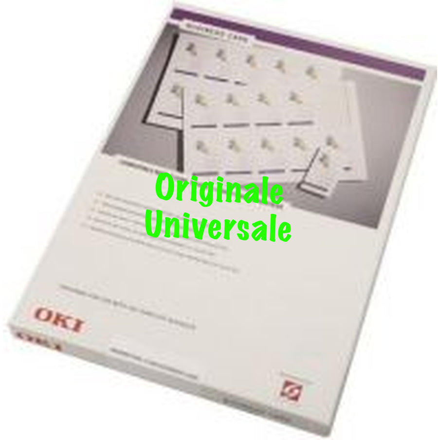 Supporti-Originale-Universale™ -OKI-per-Business Card formato A4 270gr mq pre-fustellati-Bianco-50 fogli-9002985