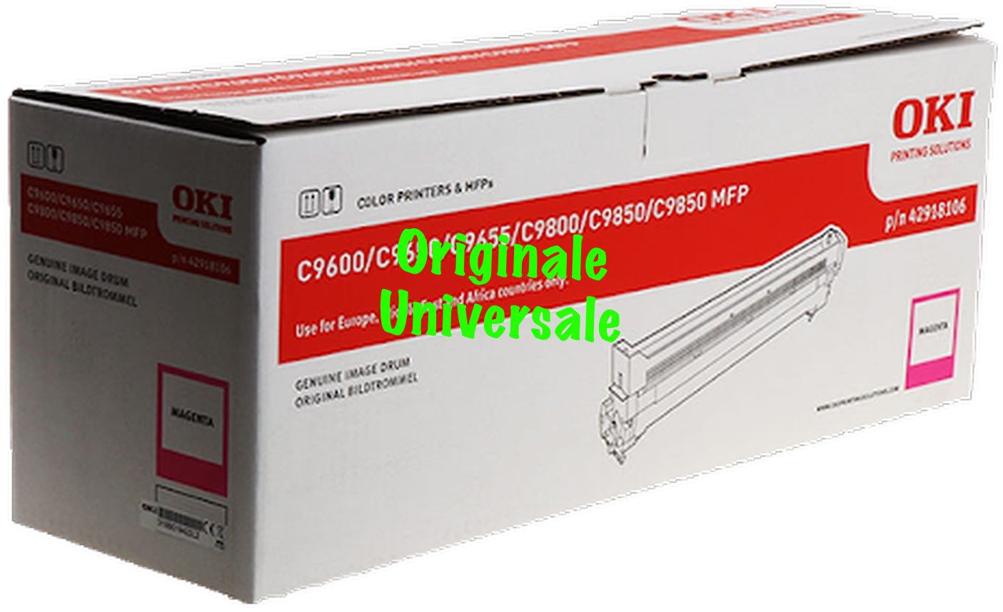 Tamburo-Originale-Universale™ -OKI-per-C9600 C9650 C9655 C9800 C9850-Magenta-30.000 Pagine-42918106