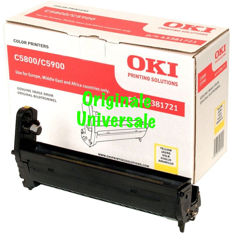 Tamburo-Originale-Universale™ -OKI-per-C5800 C5900 C5550-Giallo-20.000 Pagine-43381721
