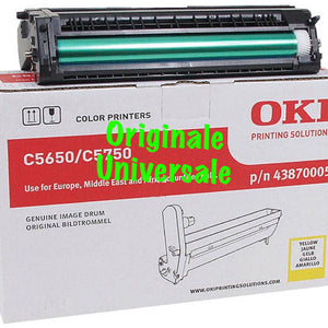 Tamburo-Originale-Universale™ -OKI-per-C5650 C5750-Giallo-20.000 Pagine-43870005