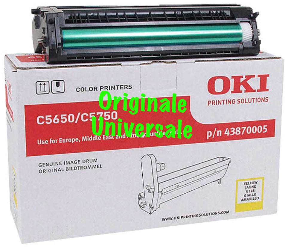 Tamburo-Originale-Universale™ -OKI-per-C5650 C5750-Giallo-20.000 Pagine-43870005