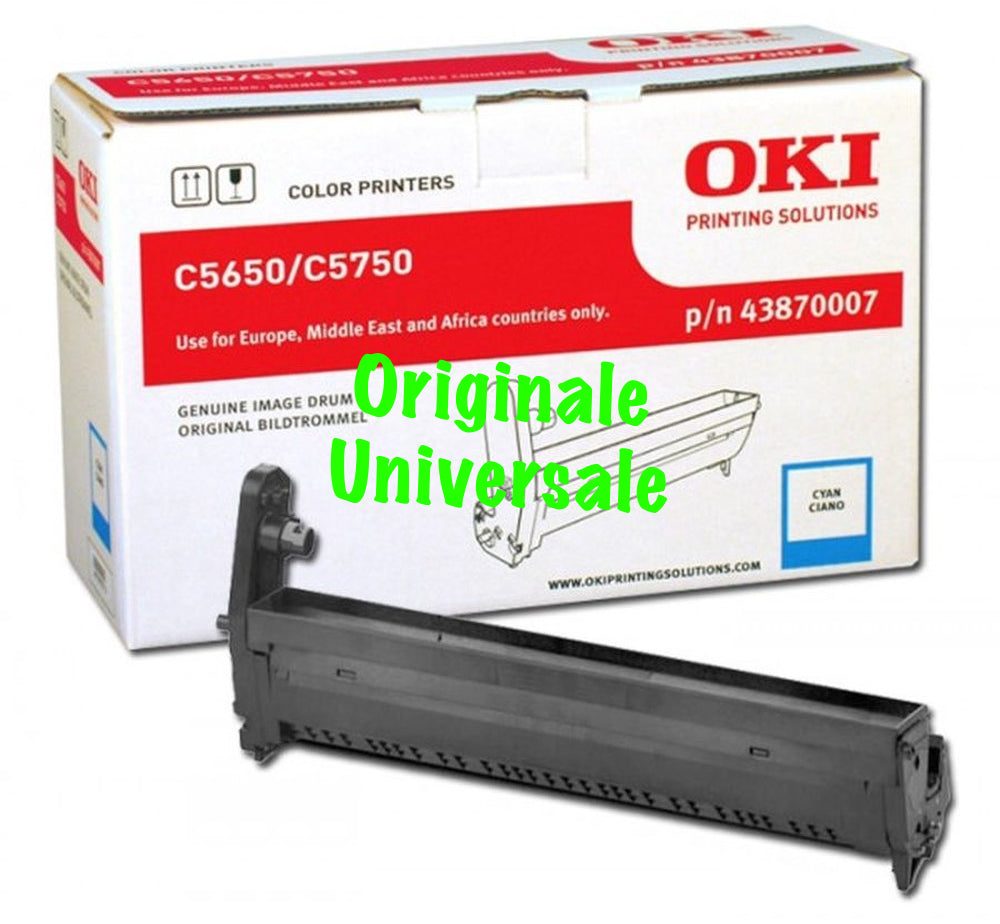 Tamburo-Originale-Universale™ -OKI-per-C5650 C5750-Ciano-20.000 Pagine-43870007