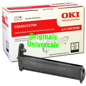 Tamburo-Originale-Universale™ -OKI-per-C5650 C5750-Nero-20.000 Pagine-43870008