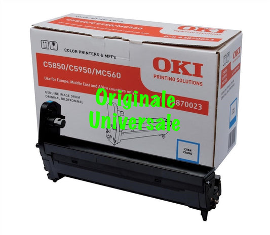 Tamburo-Originale-Universale™ -OKI-per-C5850 C5950 MC560-Ciano-20.000 Pagine-43870023