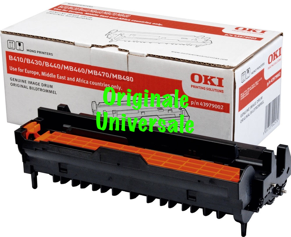 Tamburo-Originale-Universale™ -OKI-per-B410 B430 B440 MB460 MB470 MB480 B MB 410 430 440 460 470 480-Nero-5.000 Pagine-43979002