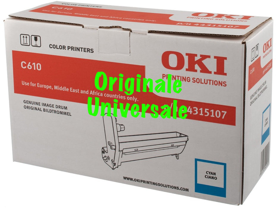 Tamburo OKI Originale-Universale™ per C610 da 20.000 Pagine A4 - Ciano - 44315107
