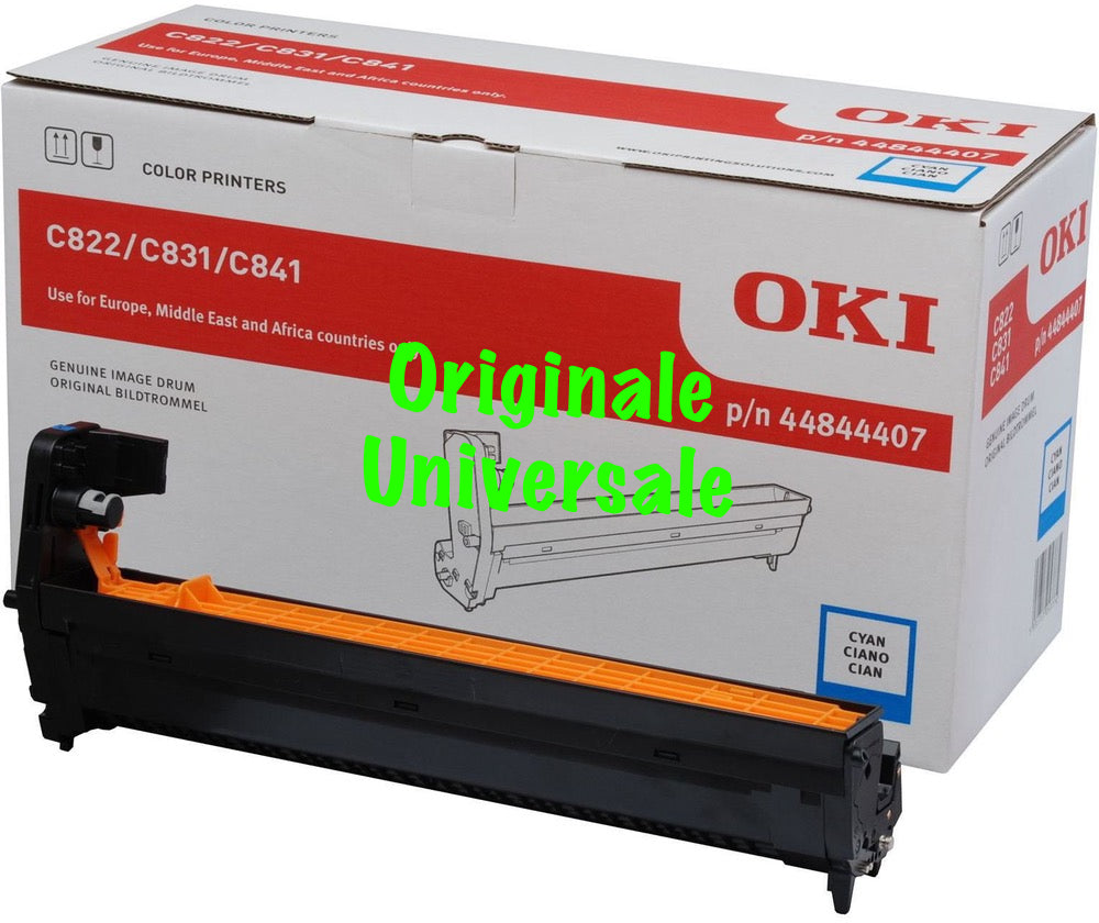 Tamburo-Originale-Universale™ -OKI-per-C823 C833 C843-Ciano-30.000 Pagine-46438003