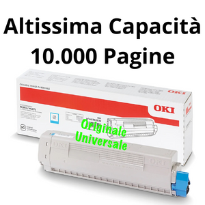Toner OKI Originale-Universale™ per MC853 MC873 MC863 MC883 - Altissima Capacità - 10.000 Pagine invece che 7.300 - Ciano - 45862839