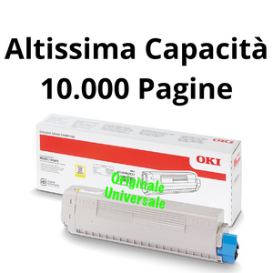 Toner OKI Originale-Universale™ per MC853 MC873 MC863 MC883 Altissima Capacità - 10.000 pagine invece che 7.300 - Giallo - 45862837