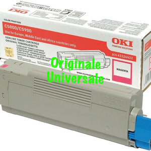 Toner-Originale-Universale™ -OKI-per-C5800 C5900 C5550-Magenta-5.000 Pagine-43324422
