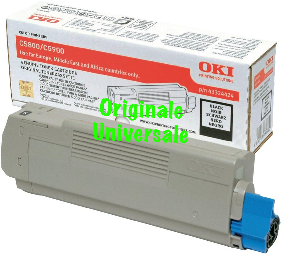 Toner-Originale-Universale™ -OKI-per-C5800 C5900 C5550-Nero-6.000 Pagine-43324424