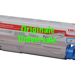 Toner-Originale-Universale™ -OKI-per-C3300 C3400 C3450 C3600-Ciano-1.500 Pagine-43459435