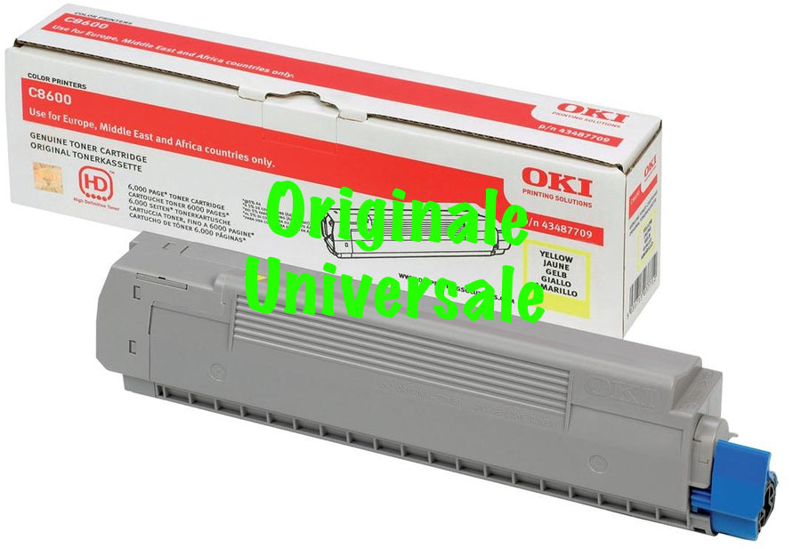 Toner-Originale-Universale™ -OKI-per-C8600 C8800-Giallo-6.000 Pagine-43487709