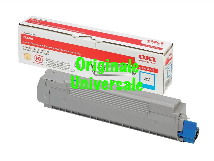Toner-Originale-Universale™ -OKI-per-C8600 C8800-Ciano-6.000 Pagine-43487711