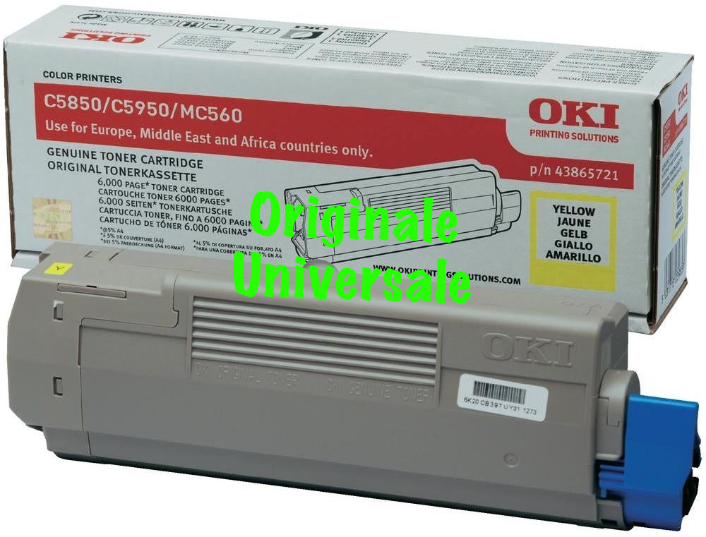Toner-Originale-Universale™ -OKI-per-C5850 C5950 MC560-Giallo-6.000 Pagine-43865721