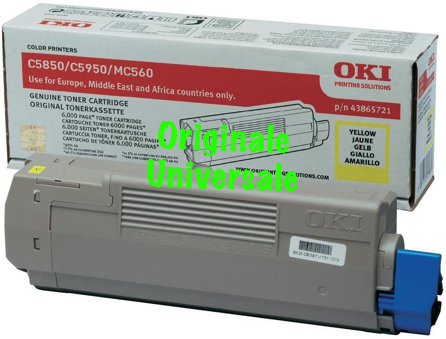 Toner-Originale-Universale™ -OKI-per-C5850 C5950 MC560-Giallo-6.000 Pagine-43865721
