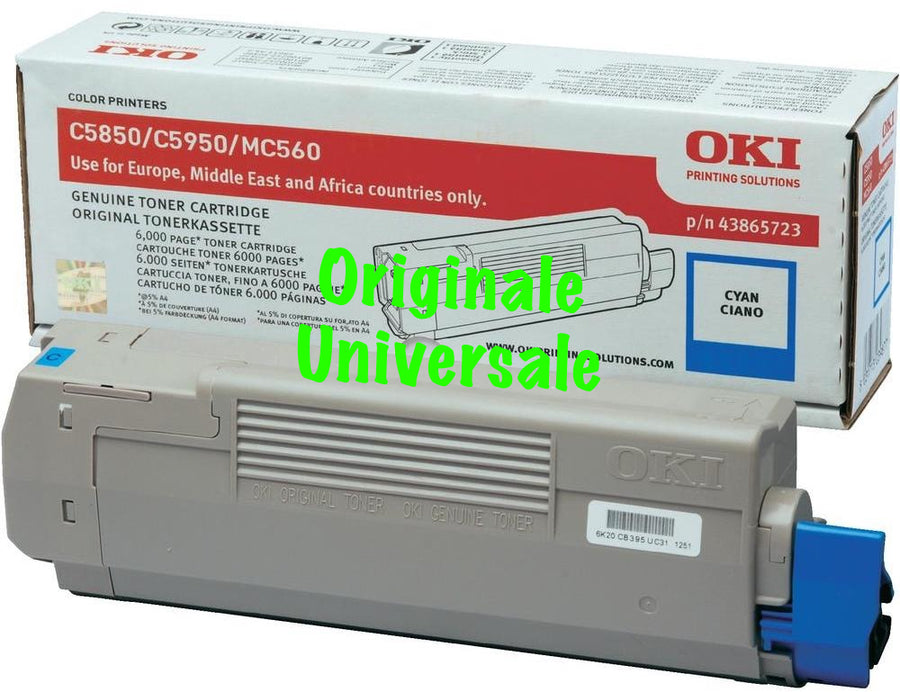 Toner-Originale-Universale™ -OKI-per-C5850 C5950 MC560-Ciano-6.000 Pagine-43865723
