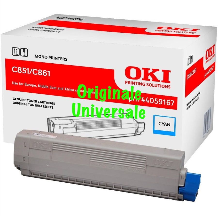 Toner-Originale-Universale™ -OKI-per-MC851 MC861-Ciano-7.300 Pagine-44059167