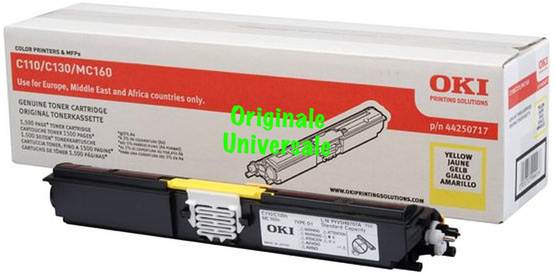 Toner-Originale-Universale™ -OKI-per-C110 130 MC160-Giallo-2.500 Pagine-44250721