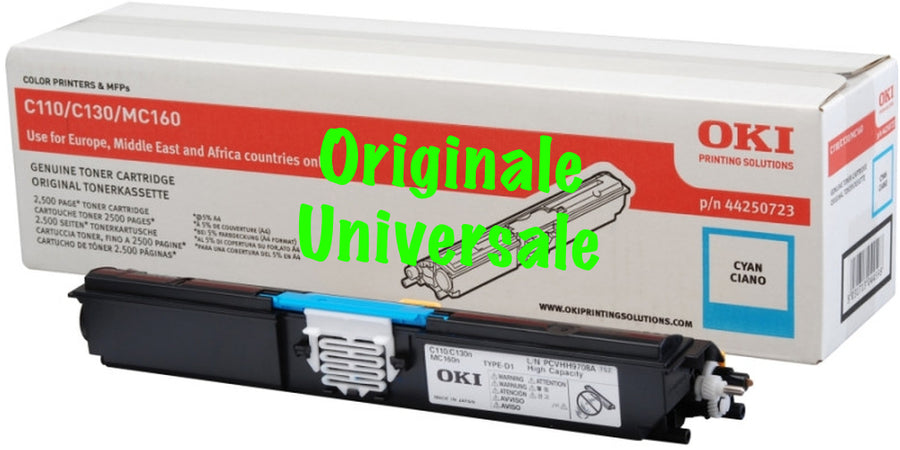 Toner-Originale-Universale™ -OKI-per-C110 130 MC160-Ciano-2.500 Pagine-44250723