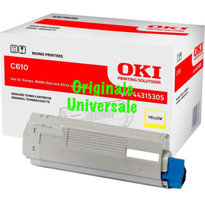Toner OKI Originale-Universale™ per C610 da 6.000 Pagine A4 - Giallo - 44315305