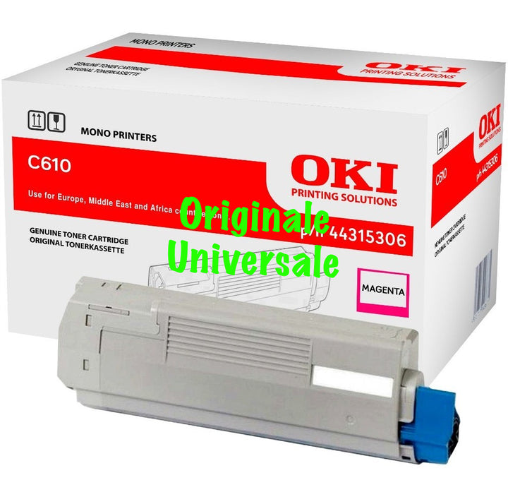 Toner OKI Originale-Universale™ per C610 da 6.000 Pagine A4 - Magenta - 44315306