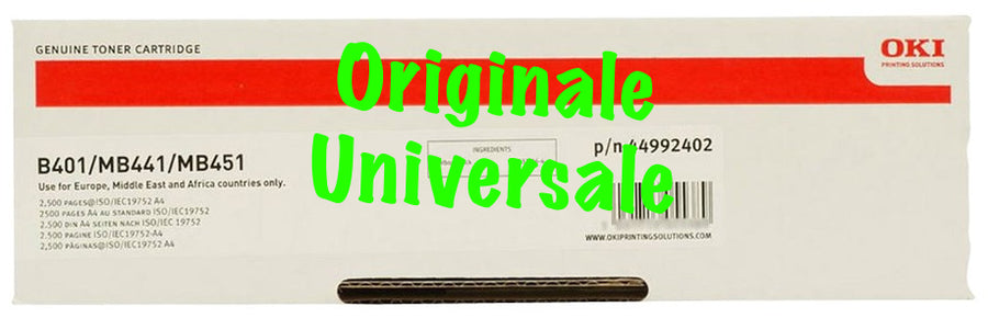 Toner-Originale-Universale™ -OKI-per-B401 MB441 MB451-Nero-2.500 Pagine-44992402