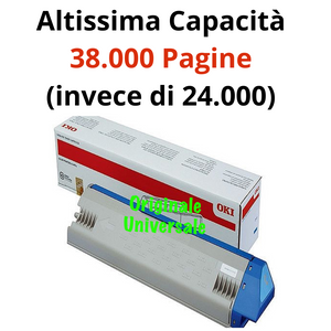 Toner OKI Originale-Universale™ per C911 C931 da 38.000 Pagine A4 (invece di 24.000) - Nero - 45536416