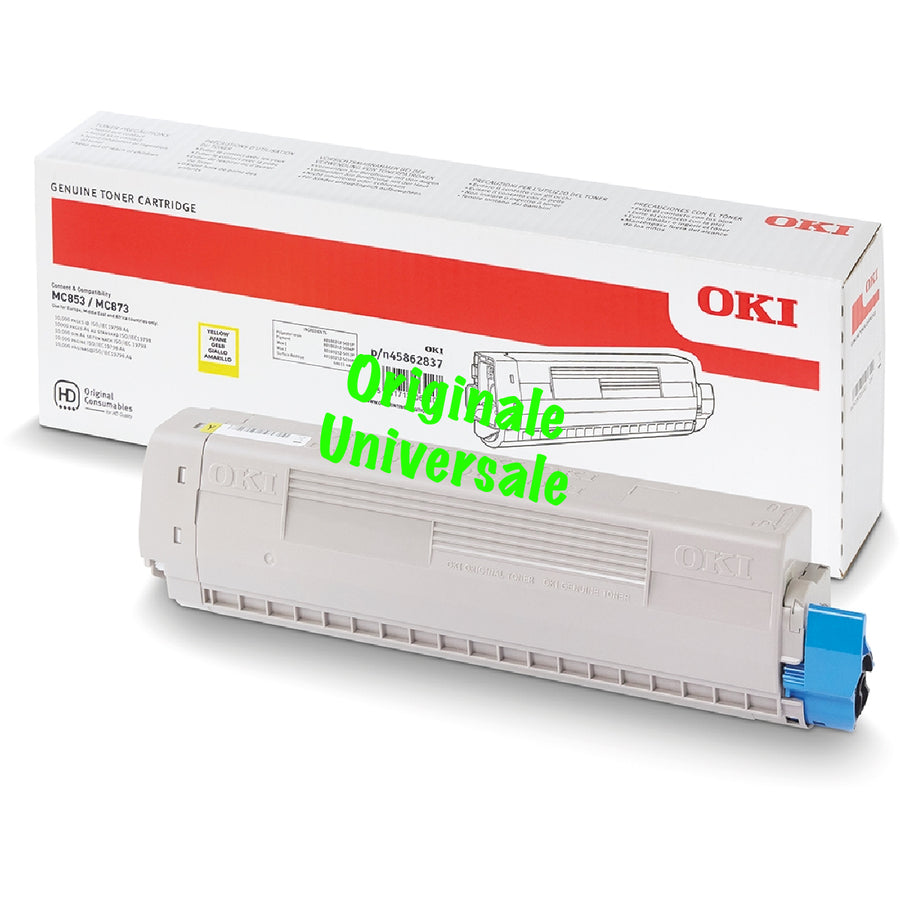 Toner-Originale-Universale™ -OKI-per-MC853 MC873 MC863 MC883-Giallo-7.300 Pagine-45862837