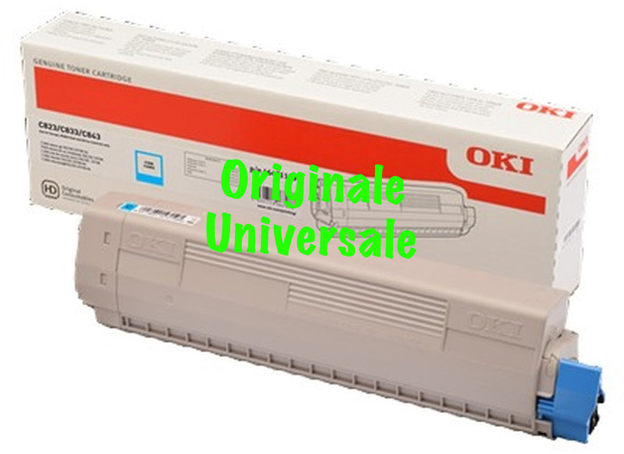 Toner-Originale-Universale™ -OKI-per-C823 C833 C843-Ciano-7.000 Pagine-46471103