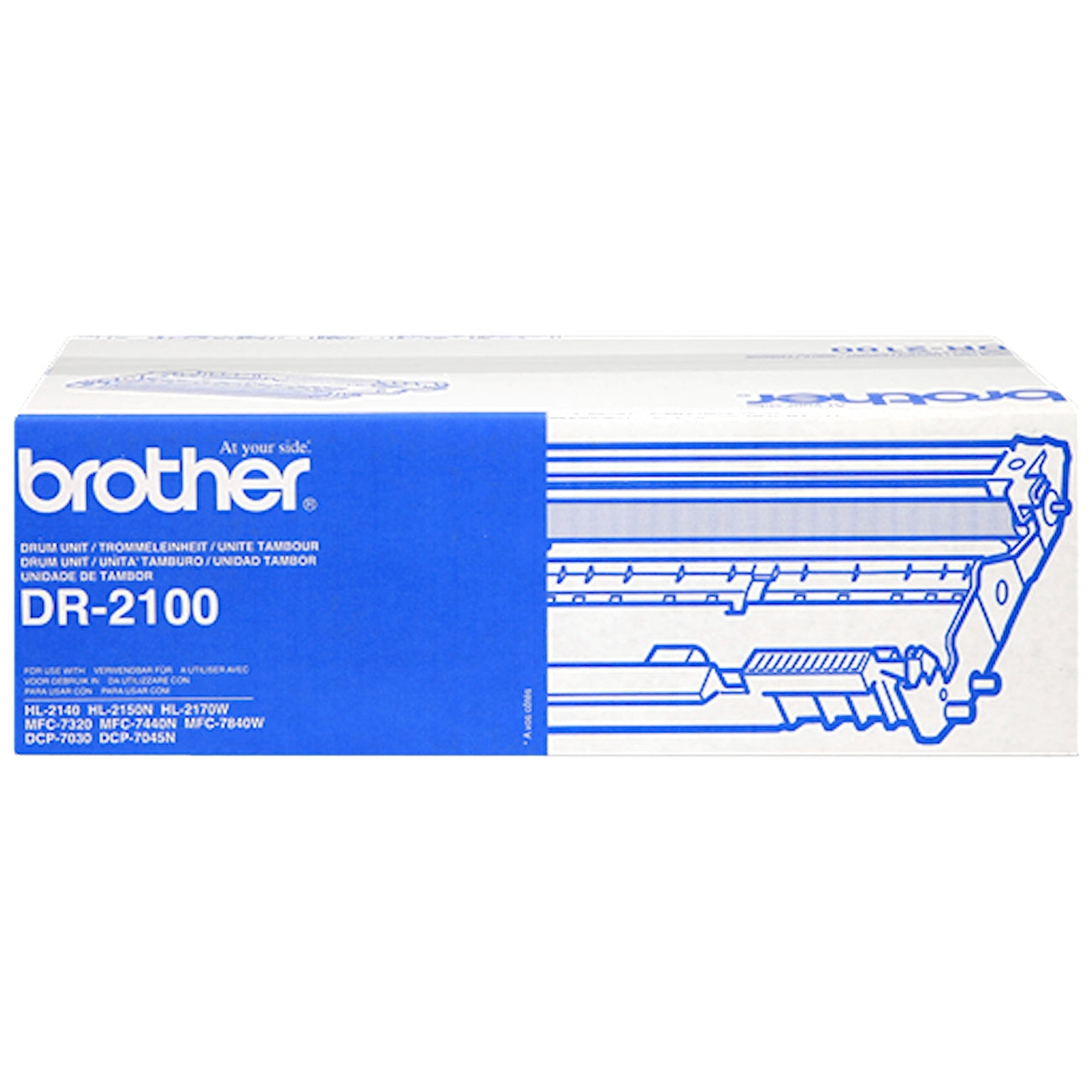 Tamburo Brother DR-2100   - Originale - Nero da 12.000 pagine per Brother HL-2140, HL-2150N, HL-2170W, DCP-7030, DCP-7040, DCP-7045N, MFC-7320, MFC-7440N, MFC-7840W