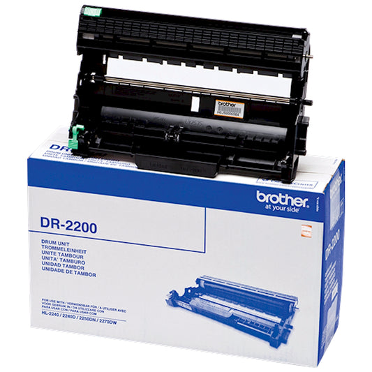 Tamburo Brother DR-2200   - Originale - Nero da 12.000 pagine per Brother FAX-2840, FAX-2845, FAX-2940, HL-2130, HL-2135W, HL-2240D, HL-2240, HL-2250DN, HL-2270DW