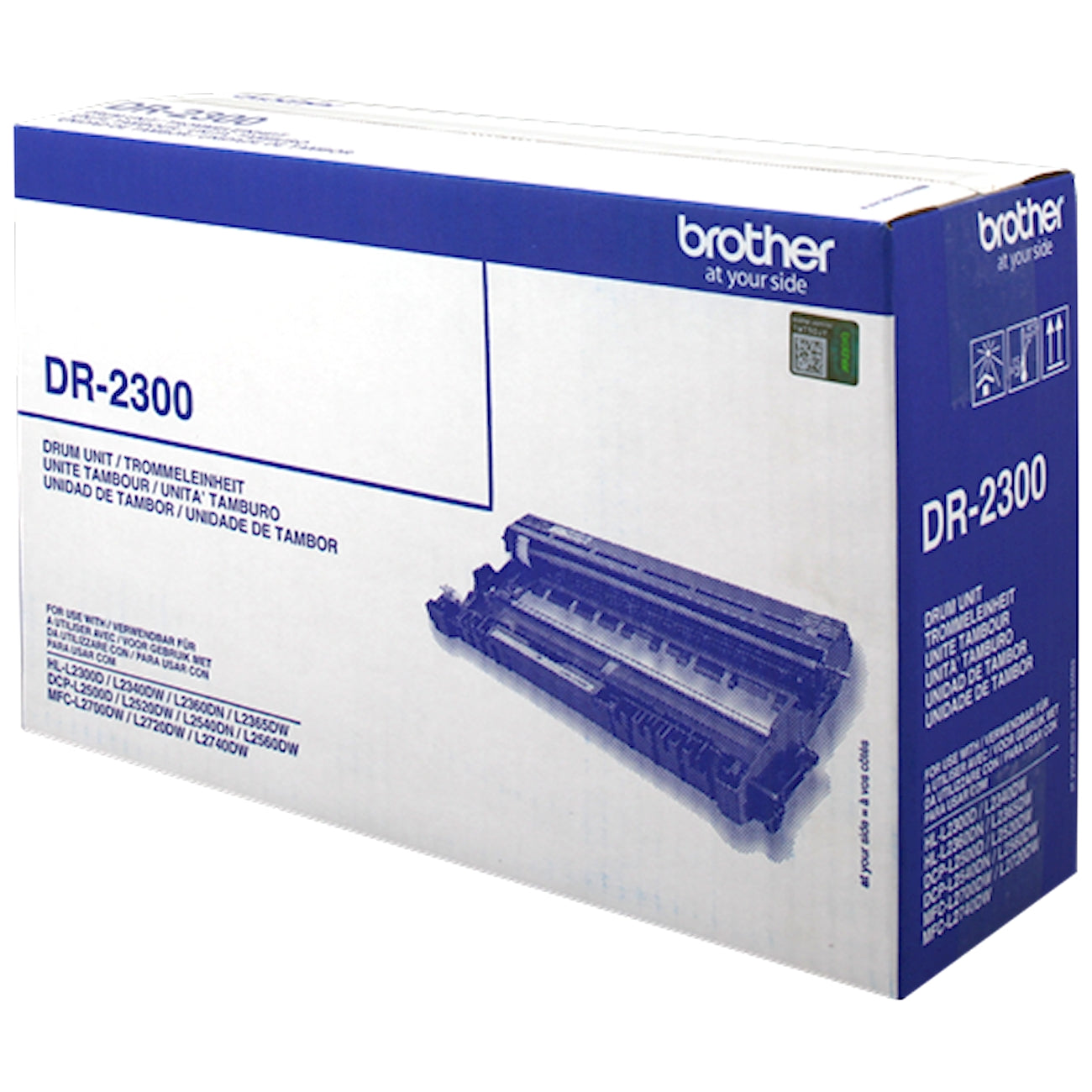 Tamburo Brother DR-2300   - Originale - Nero da 12.000 pagine per Brother HL-L2300D, HL-L2340DW, HL-L2360DN, HL-L2365DW, DCP-L2500D, DCP-L2520DW, DCP-L2540DN