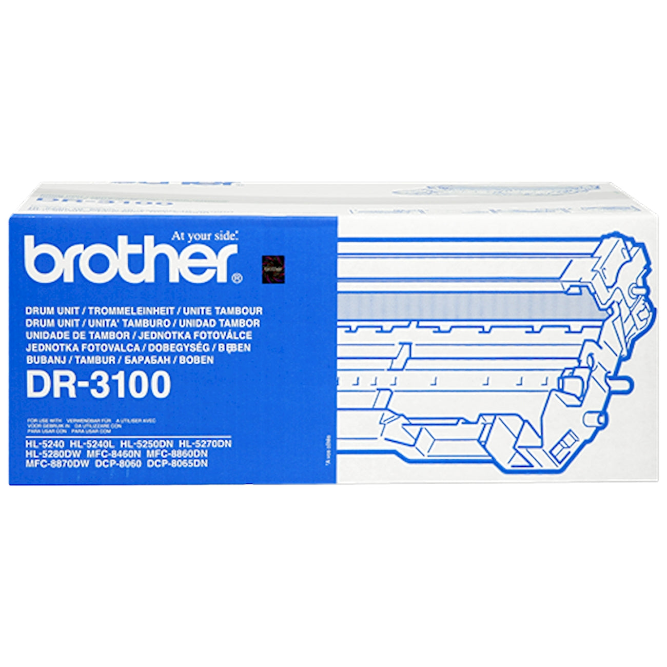 Tamburo Brother DR-3100   - Originale - Nero da 25.000 pagine per Brother HL-5250DNHY, HL-L5240L, DCP-8060, HL-5250DN, HL-5270DN, HL-5270DN2LT, DCP-8065DN, HL-5280DW