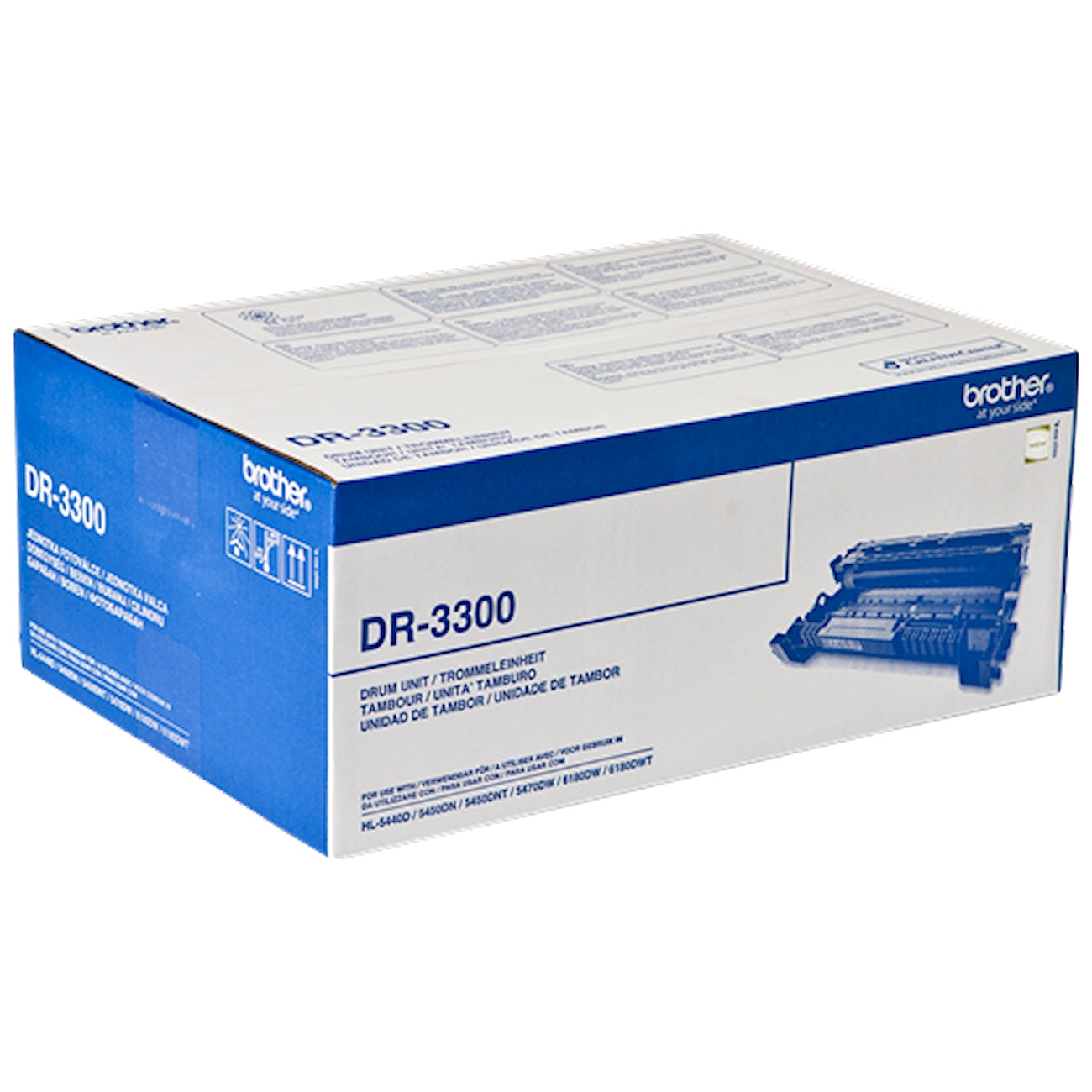 Tamburo Brother DR-3300   - Originale - Nero da 30.000 pagine per Brother HL-5440D, HL-5450DN, HL-5470DW, DCP-8110DN, DCP-8250DN, MFC-8510DN, MFC-8520DN, MFC-8950DW