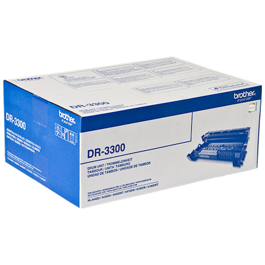 Tamburo Brother DR-3300   - Originale - Nero da 30.000 pagine per Brother HL-5440D, HL-5450DN, HL-5470DW, DCP-8110DN, DCP-8250DN, MFC-8510DN, MFC-8520DN, MFC-8950DW