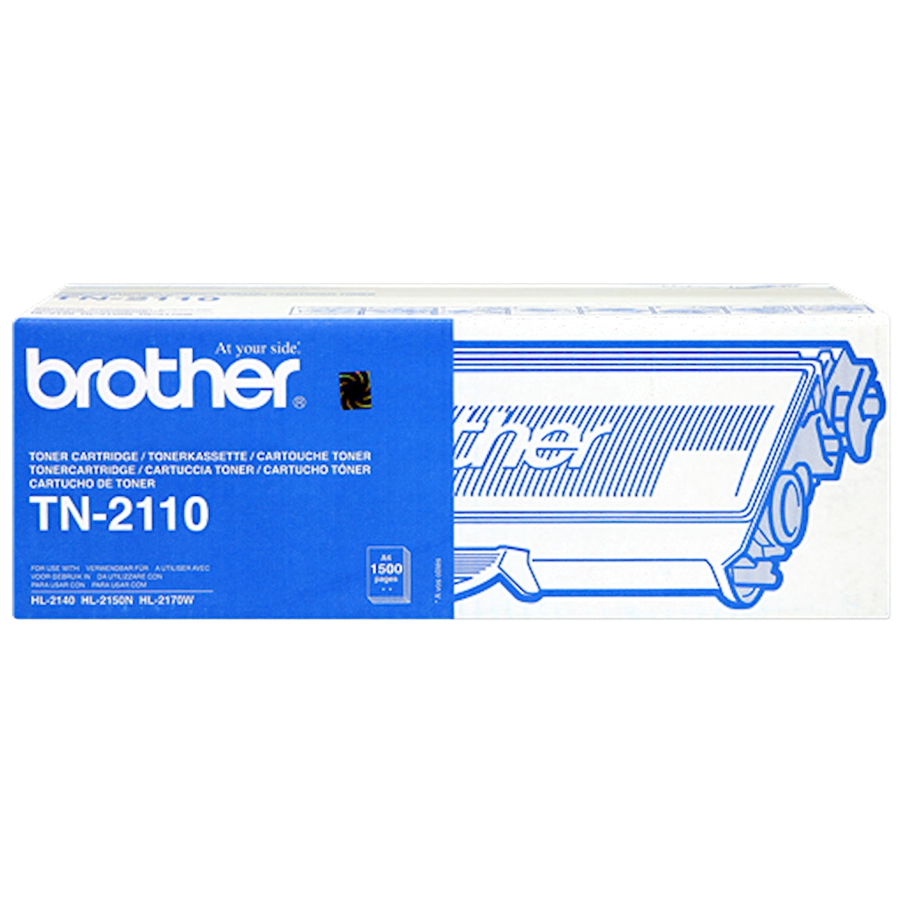 Toner Brother TN-2110   - Originale - Nero da 1.500 pagine per Brother DCP-7025N, DCP-7030, DCP-7040, DCP-7045N, HL-2140, HL-2150N, HL-2170W, MFC-7320, MFC-7440N, MFC-7840W