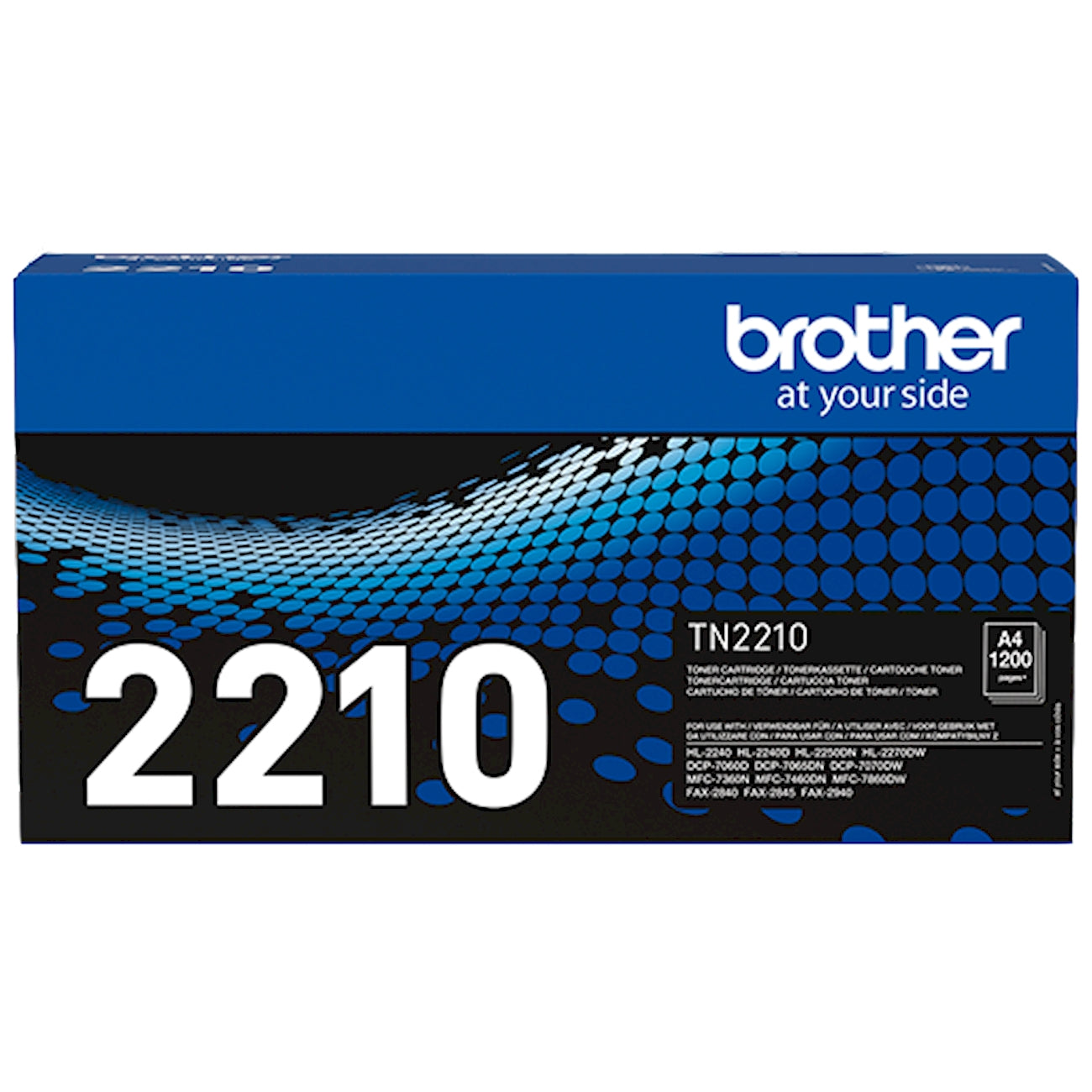 Toner Brother TN-2210   - Originale - Nero da 1.200 pagine per Brother HL-2240, HL-2240D, HL-2250DN, HL-2270DW, DCP-7060D, DCP-7065DN, DCP-7070DW, FAX-2840, FAX-2845, FAX-2940, MFC-7360N, MFC-7460DN, MFC-7860DW