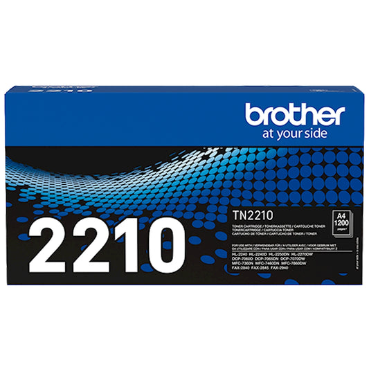 Toner Brother TN-2210   - Originale - Nero da 1.200 pagine per Brother HL-2240, HL-2240D, HL-2250DN, HL-2270DW, DCP-7060D, DCP-7065DN, DCP-7070DW, FAX-2840, FAX-2845, FAX-2940, MFC-7360N, MFC-7460DN, MFC-7860DW
