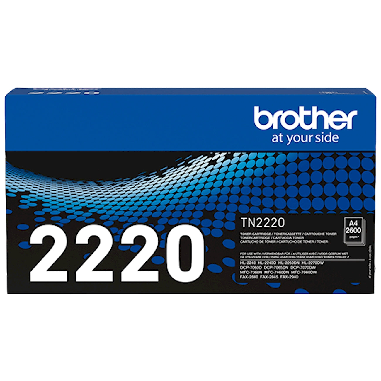 Toner Brother TN-2220   - Originale - Nero da 2.600 pagine per Brother HL-2240, HL-2240D, HL-2250DN, HL-2270DW, DCP-7060D, DCP-7065DN, DCP-7070DW, FAX-2840, FAX-2845, FAX-2940, MFC-7360N, MFC-7460DN, MFC-7860DW
