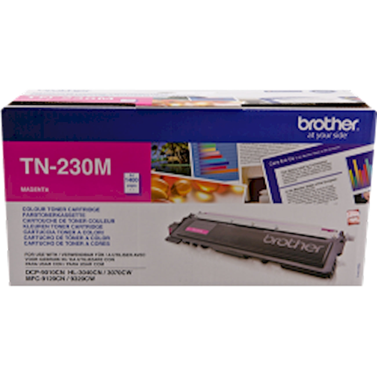 Toner Brother TN-230M   - Originale - Magenta da 1.400 pagine per HL-3040CN, HL-3070CW, MFC-9120CN, MFC-9320CW, DCP-9010CN
