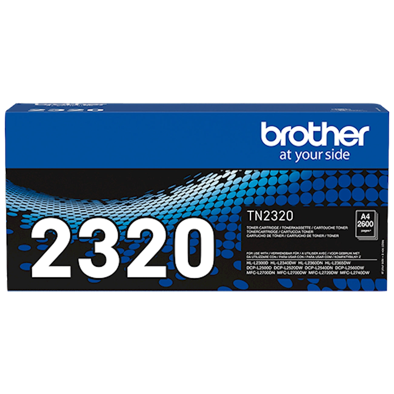 Toner Brother TN-2320   - Originale - Nero da 2.600 pagine per Brother HL-L2300D, HL-L2340DW, HL-L2360DN, HL-L2365DW, DCP-L2500D, DCP-L2520DW, DCP-L2540DN, MFC-L2700DW, MFC-L2720DW, MFC-L2740DW