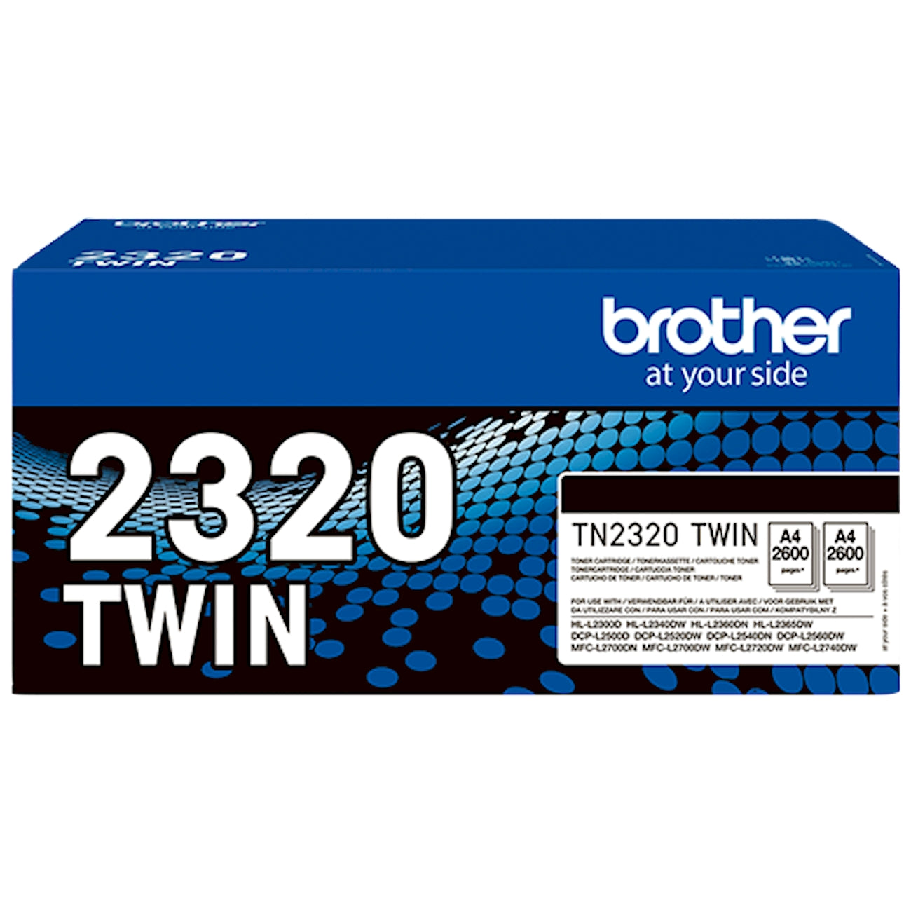Toner Brother TN-2320TWIN   - Originale - Nero da 2.600 pagine per Brother DCP-L2500D, DCP-L2520DW, DCP-L2540DN, HL-L2300D, HL-L2340DW, HL-L2360DN, HL-L2365DW, MFC-L2700DW, MFC-L2720DW, MFC-L2740DW